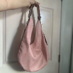 light pink shoulder bag